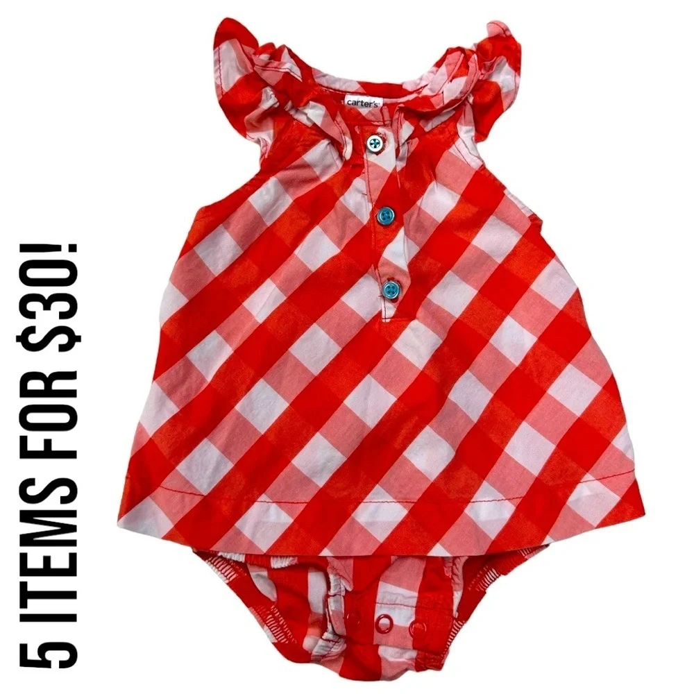 5/$30 Carter’s 0-3m Baby Girl Romper
